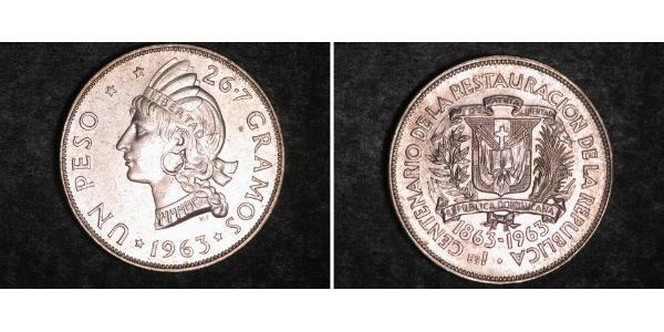 1 Peso Dominikanische Republik Silber 