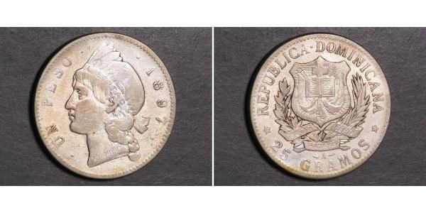 1 Peso Dominikanische Republik Silber 