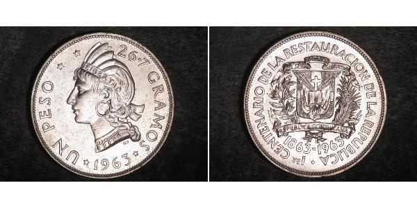 1 Peso Dominikanische Republik Silber 