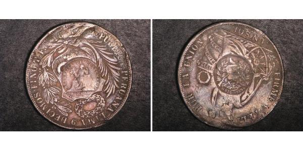 1 Peso Guatemala Silber 