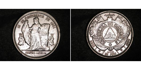 1 Peso Honduras Silber 