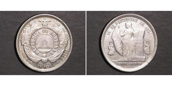 1 Peso Honduras Silber 