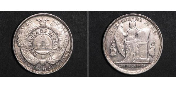 1 Peso Honduras Silber 