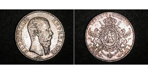 1 Peso Kaiserreich Mexiko (1864 - 1867) Silber Maximilian I of Mexico (1832 - 1867)
