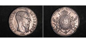 1 Peso Kaiserreich Mexiko (1864 - 1867) Silber Maximilian I of Mexico (1832 - 1867)