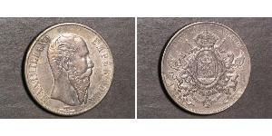 1 Peso Kaiserreich Mexiko (1864 - 1867) Silber Maximilian I of Mexico (1832 - 1867)