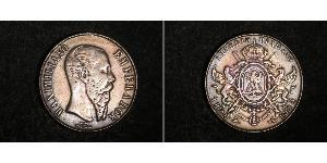 1 Peso Kaiserreich Mexiko (1864 - 1867) Silber Maximilian I of Mexico (1832 - 1867)