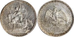 1 Peso Mexiko (1867 - ) Silber 