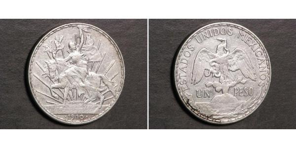 1 Peso Mexiko (1867 - ) Silber 
