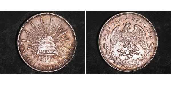 1 Peso Mexiko (1867 - ) Silber 
