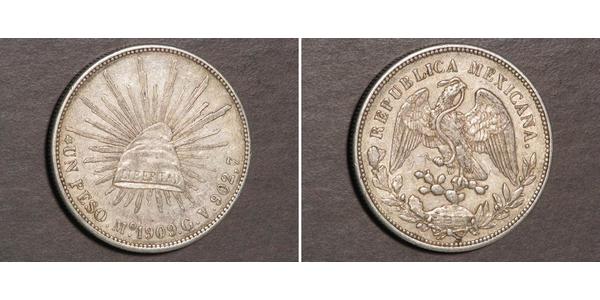 1 Peso Mexiko (1867 - ) Silber 