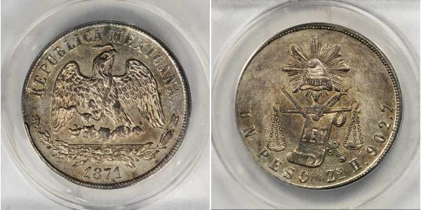 1 Peso Mexiko (1867 - ) Silber 
