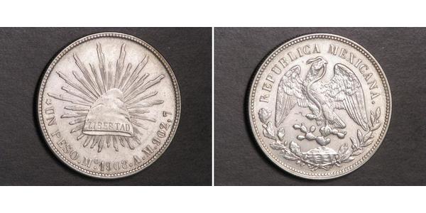 1 Peso Mexiko (1867 - ) Silber 