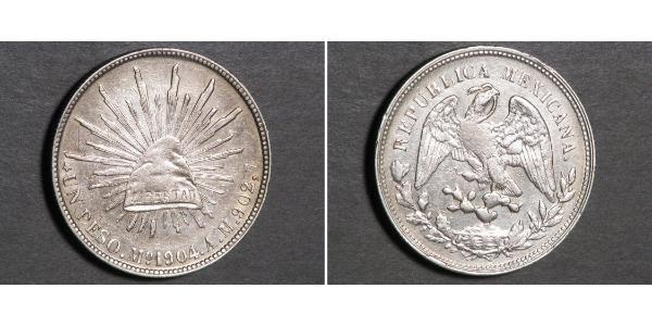 1 Peso Mexiko (1867 - ) Silber 