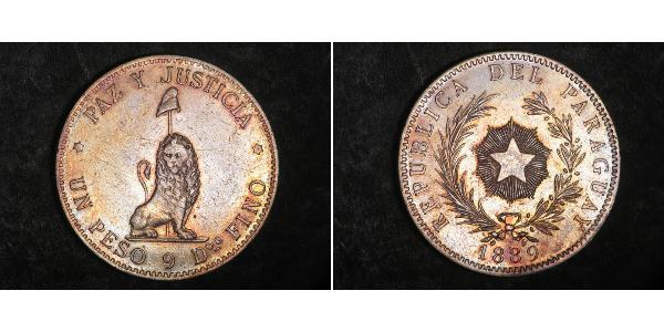 1 Peso Paraguay (1811 - ) Silber 