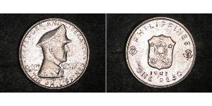 1 Peso Philippinen Silber Douglas MacArthur (1880 - 1964) 