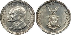 1 Peso Philippinen Silber 