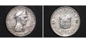 1 Peso Philippinen Silber Douglas MacArthur (1880 - 1964) 