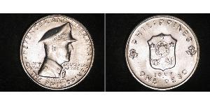 1 Peso Philippinen Silber Douglas MacArthur (1880 - 1964) 