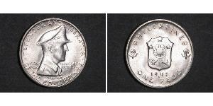 1 Peso Philippinen Silber Douglas MacArthur (1880 - 1964) 