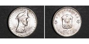 1 Peso Philippinen Silber Douglas MacArthur (1880 - 1964) 