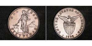 1 Peso Philippinen Silber 
