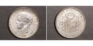 1 Peso Philippinen Silber Alfonso XIII of Spain (1886 - 1941)