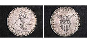 1 Peso Philippinen Silber 