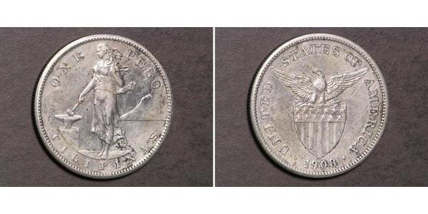 1 Peso Philippinen Silber 