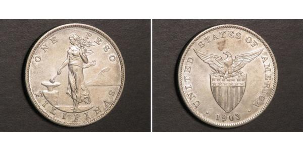 1 Peso Philippinen Silber 