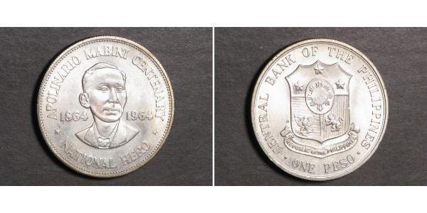 1 Peso Philippinen Silber 