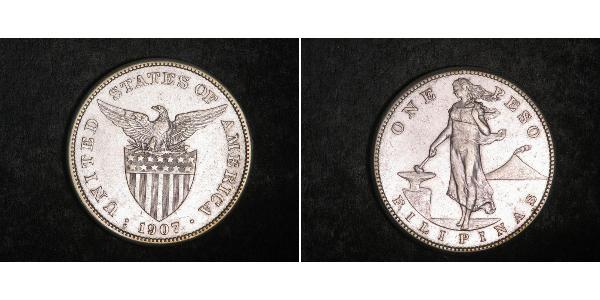 1 Peso Philippinen Silber 