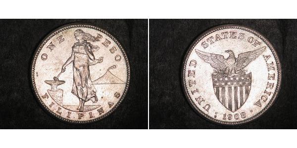 1 Peso Philippinen Silber 