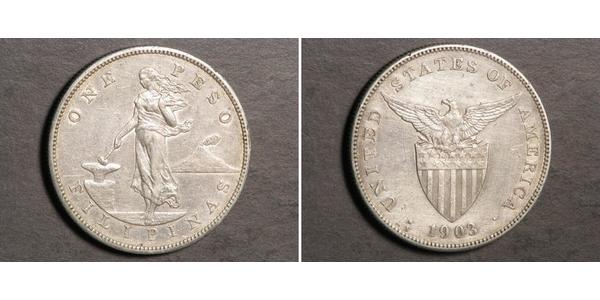 1 Peso Philippinen Silber 
