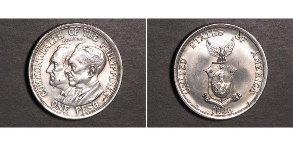 1 Peso Philippinen Silber 