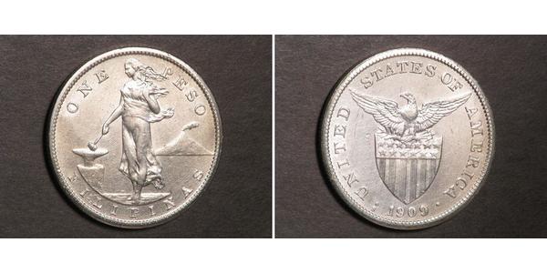 1 Peso Philippinen Silber 