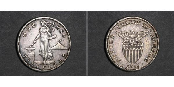 1 Peso Philippinen Silber 