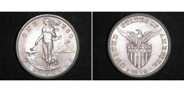 1 Peso Philippinen Silber 