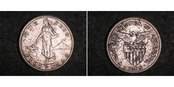 1 Peso Philippinen Silber 