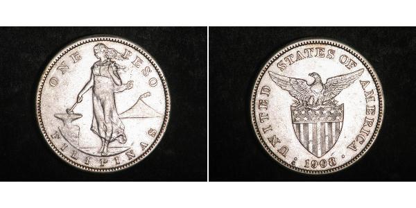 1 Peso Philippinen Silber 