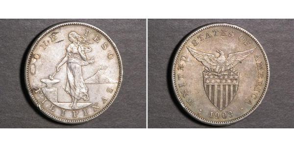 1 Peso Philippinen Silber 