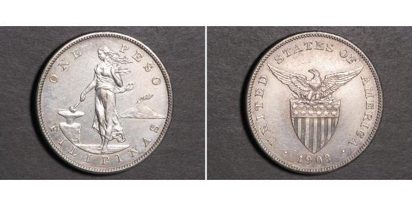 1 Peso Philippinen Silber 