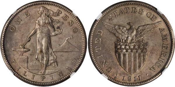 1 Peso Philippinen Silber 