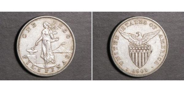 1 Peso Philippinen Silber 