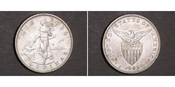 1 Peso Philippinen Silber 