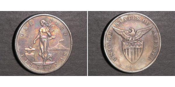 1 Peso Philippinen Silber 
