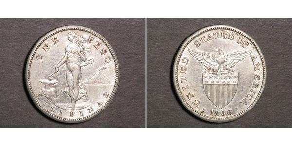1 Peso Philippinen Silber 