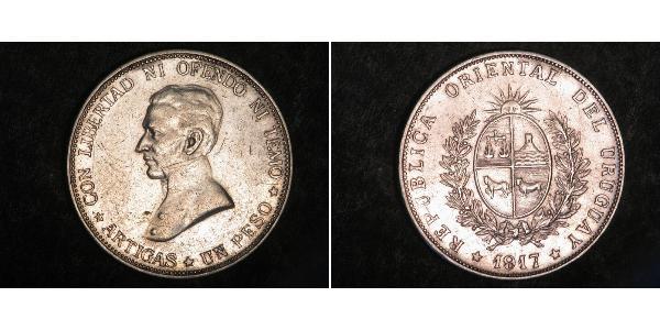1 Peso Uruguay Silber 