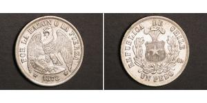 1 Peso Chile Silver 