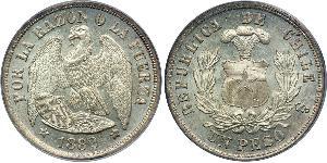 1 Peso Chile Silver 